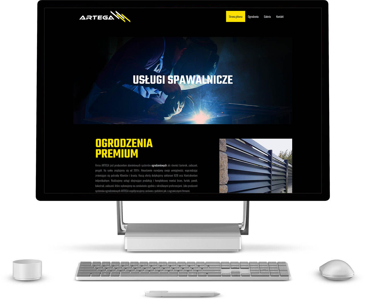 Strona internetowa w wersji dektop