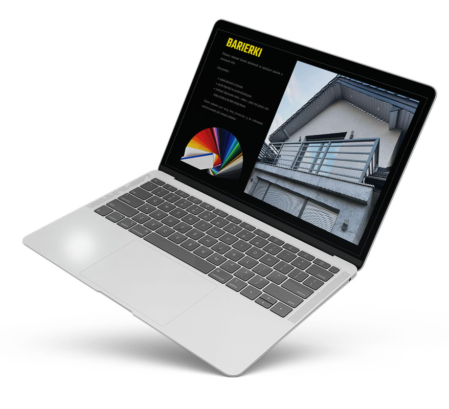 strona internetowa w wersji na laptopa