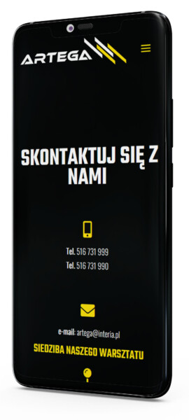 strona internetowa w wersji mobilnej