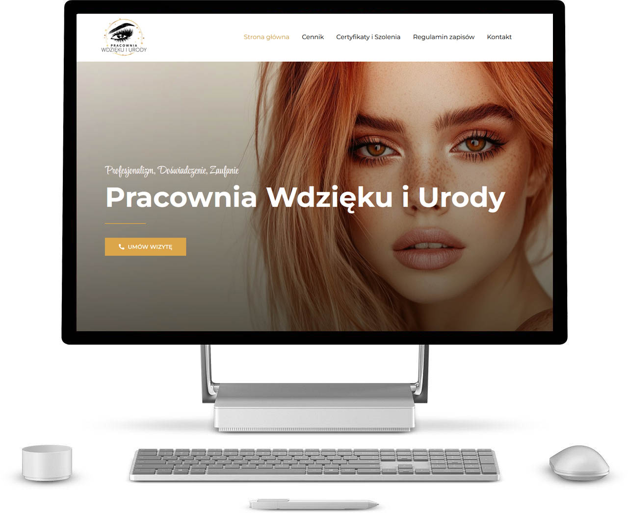 desktopowy wygląd strony internetowej