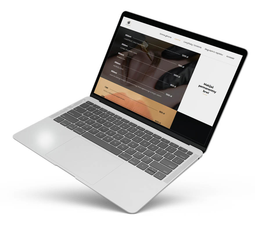 wersja strony internetowej na laptop