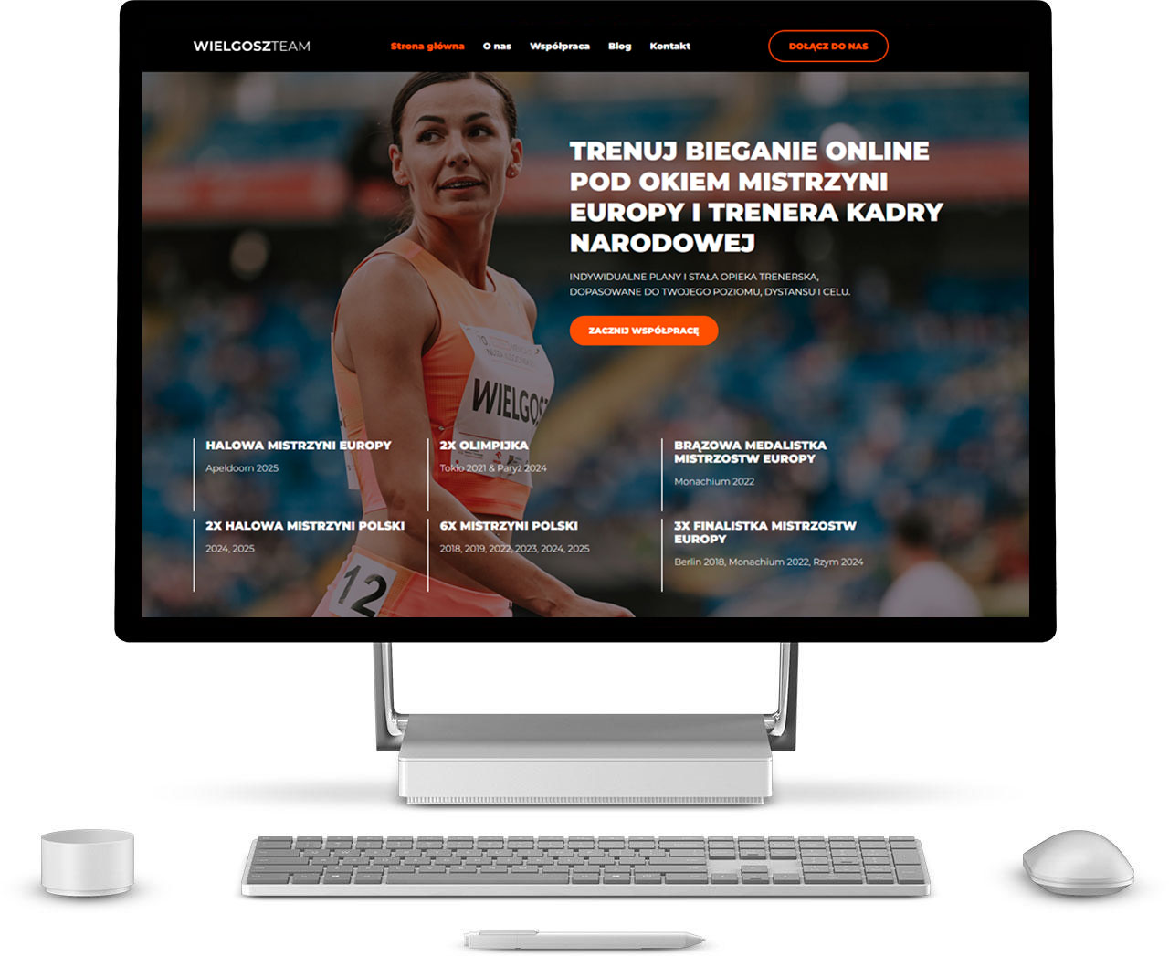 wersja desktopowa strony internetowej wielgoszteam.pl